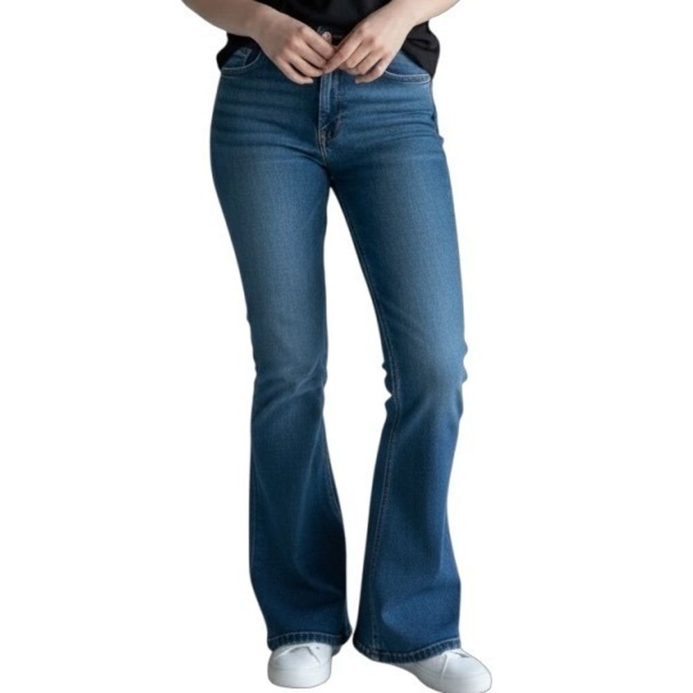 Eddie Bauer Women's High Rise Bootcut Jeans Size 10R Blue Dark Wash Denim